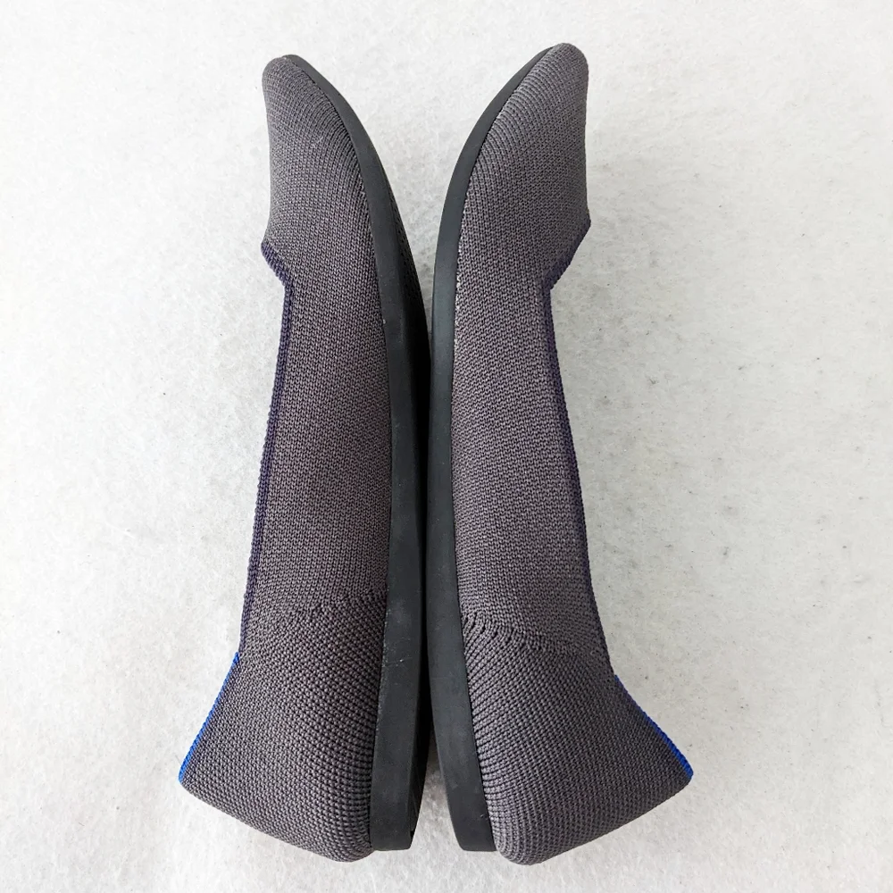 Rothys The Point Darl Gray Blue Halo Slip On Pointed Ballet Flats Shoes Womens 7 - Picture 7 of 12
